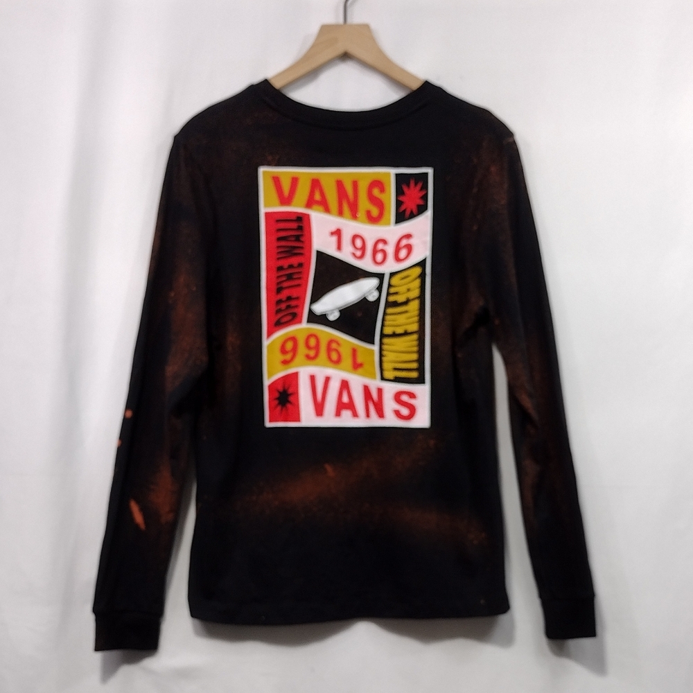 Vans Off The Wall Graphic Retro Shirt Womens M Boho Casual Comfy Streetwear - Picture 1 of 9
